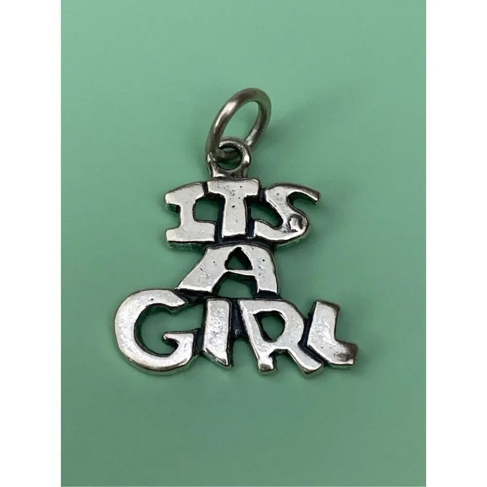 .925 It’s A Girl Sterling Silver Jewelry Charm #family